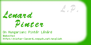 lenard pinter business card