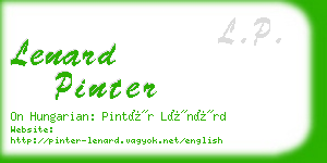 lenard pinter business card